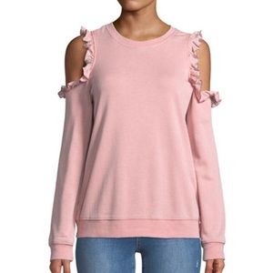 Free Generation “Cold Shoulder” Pink Sweatshirt